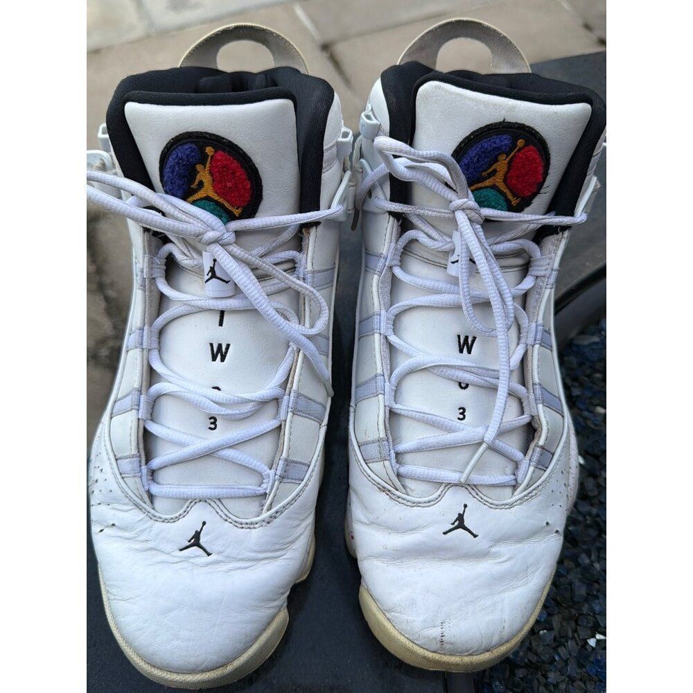 Air Jordan 6 Rings Confetti Paint Splatter Men Sneakers Size 10.5